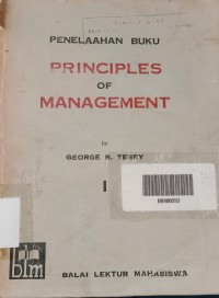 PRINCIPLES OF MANAGEMENT