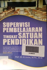 supervisi pembelajaran tingkat satuan pendidikan